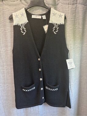 Maggie Lawrence knit vest- medium, new
